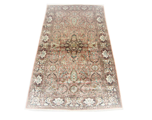 Silk Rug - Kashmir Silk - 164 x 91 cm - brown