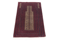Afghan Rug - 142 x 90 cm - brown