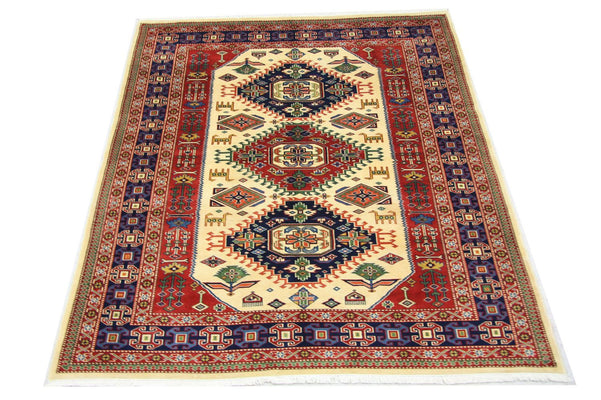 Afghan Rug - 194 x 146 cm - beige