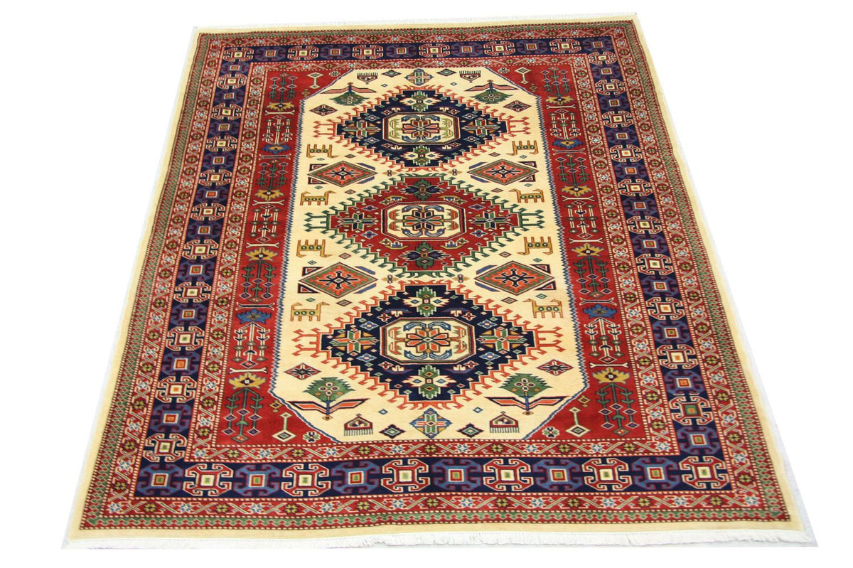 Afghan Rug - 194 x 146 cm - beige