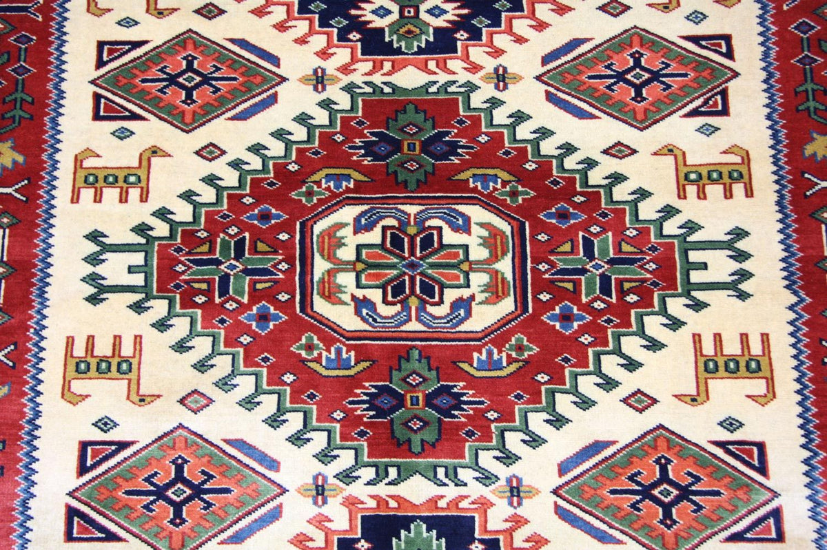 Afghan Rug - 194 x 146 cm - beige