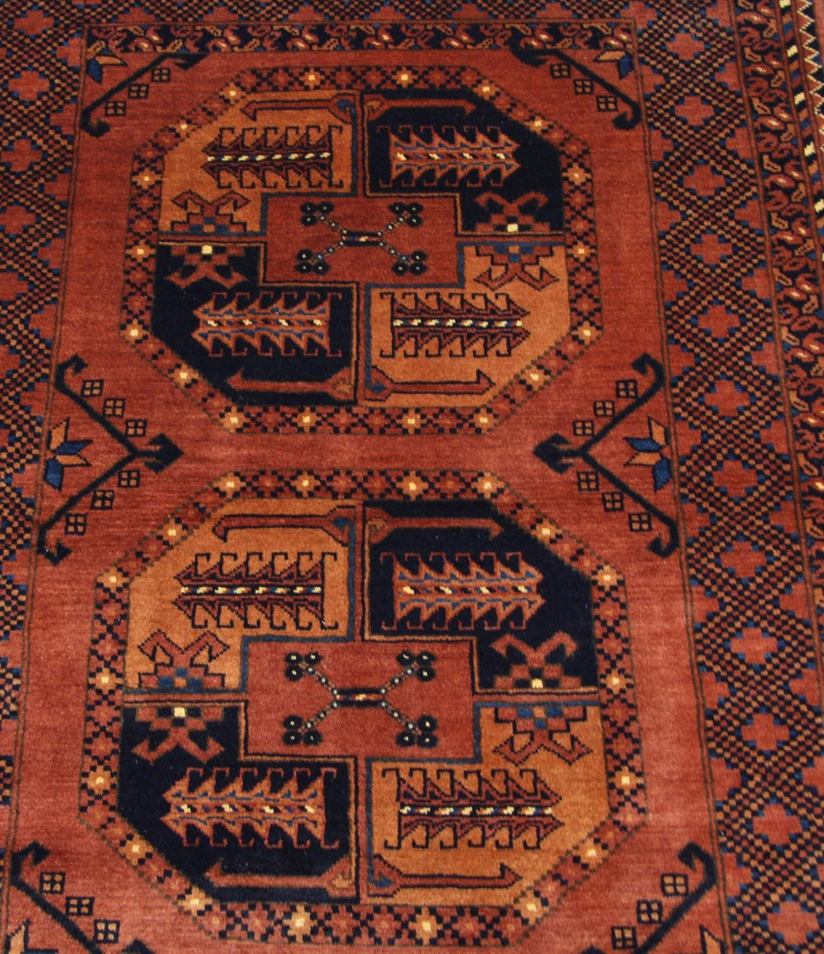 Afghan Rug - 142 x 104 cm - brown