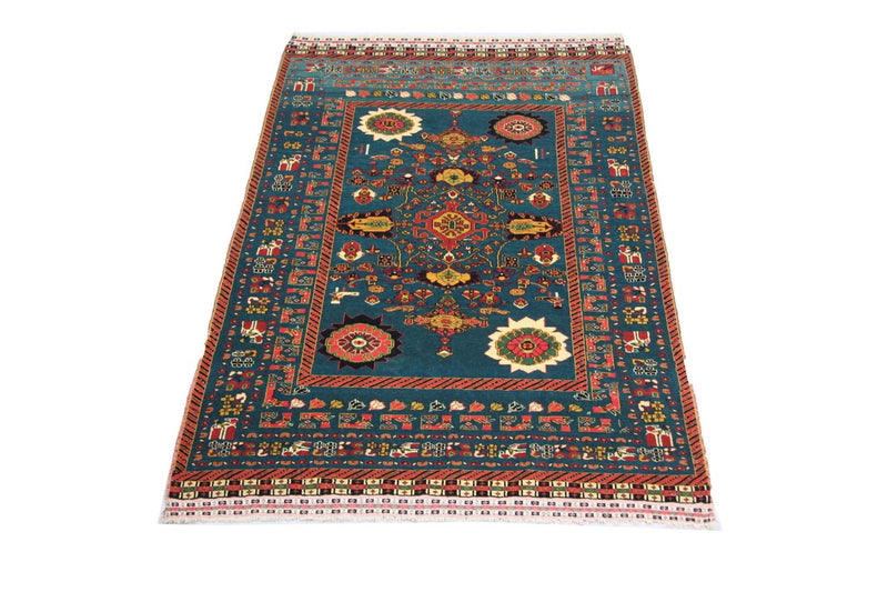 Afghan Rug - 182 x 123 cm - blue
