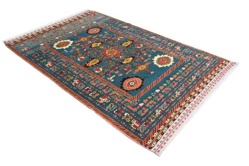 Afghan Rug - 182 x 123 cm - blue