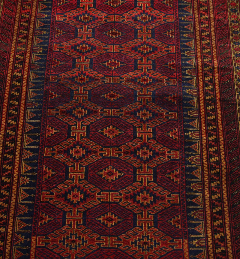 Afghan Rug - 152 x 95 cm - red