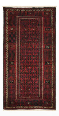 Runner Belutsch Rug - 203 x 101 cm - dark red
