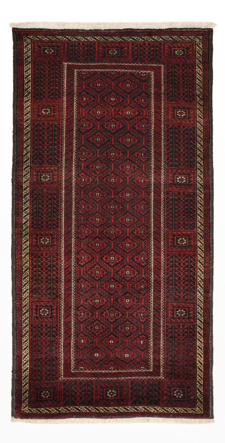 Runner Belutsch Rug - 203 x 101 cm - dark red