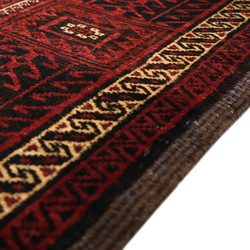 Runner Belutsch Rug - 203 x 101 cm - dark red