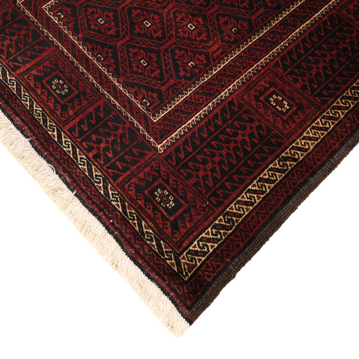 Runner Belutsch Rug - 203 x 101 cm - dark red