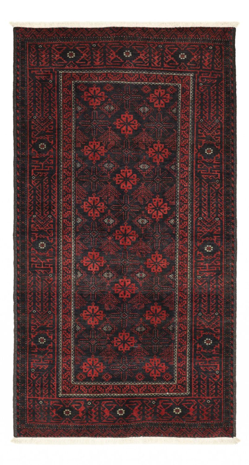 Runner Belutsch Rug - 193 x 104 cm - dark red
