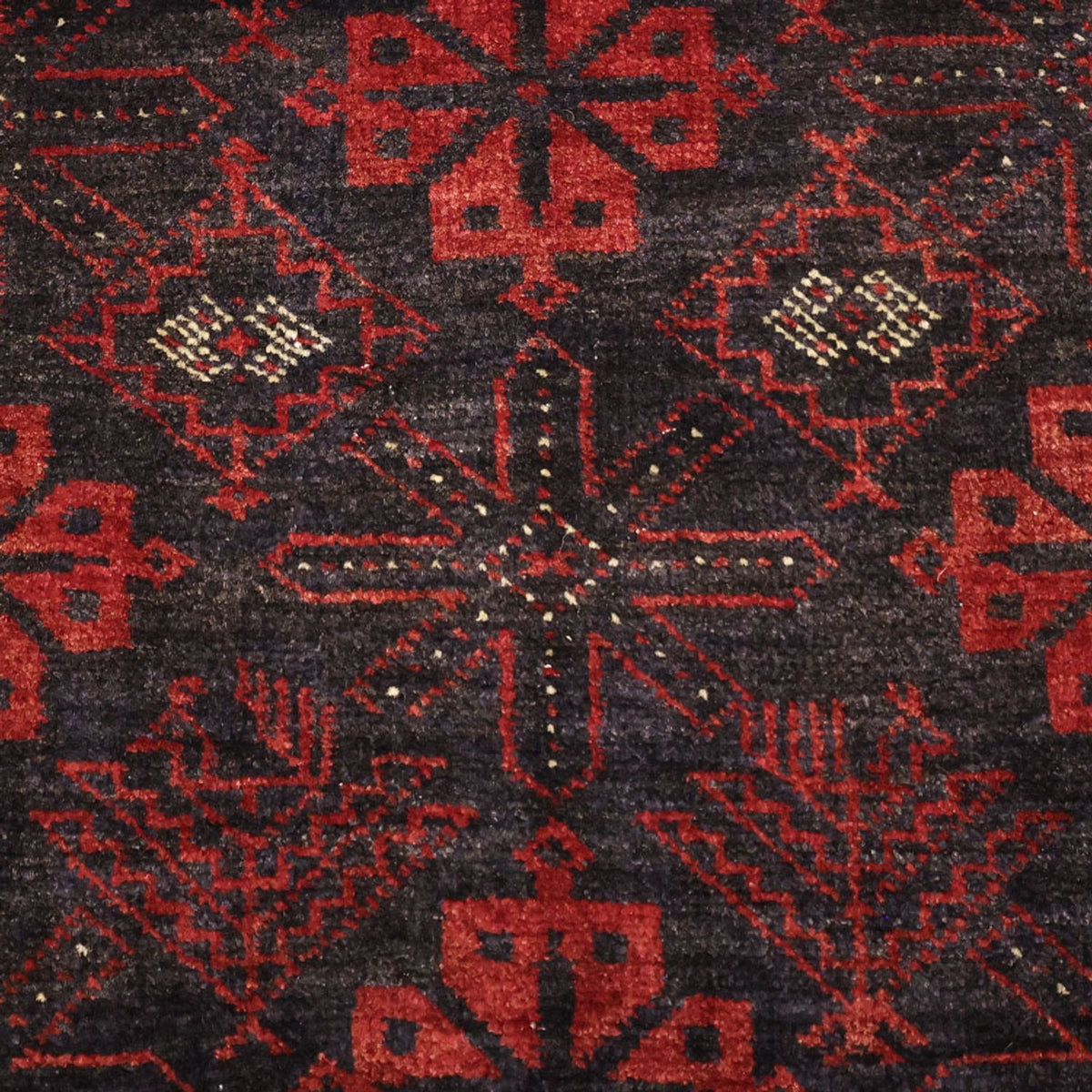 Runner Belutsch Rug - 193 x 104 cm - dark red