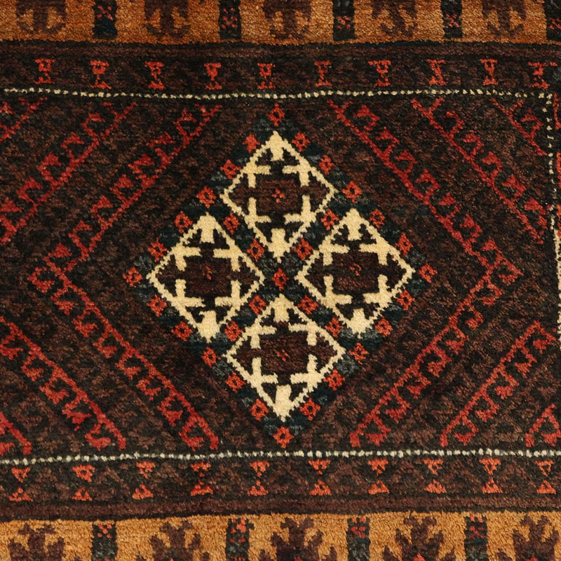 Runner Belutsch Rug - 230 x 120 cm - brown