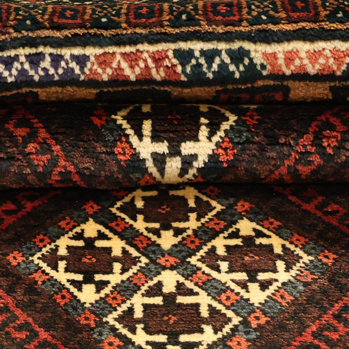 Runner Belutsch Rug - 230 x 120 cm - brown