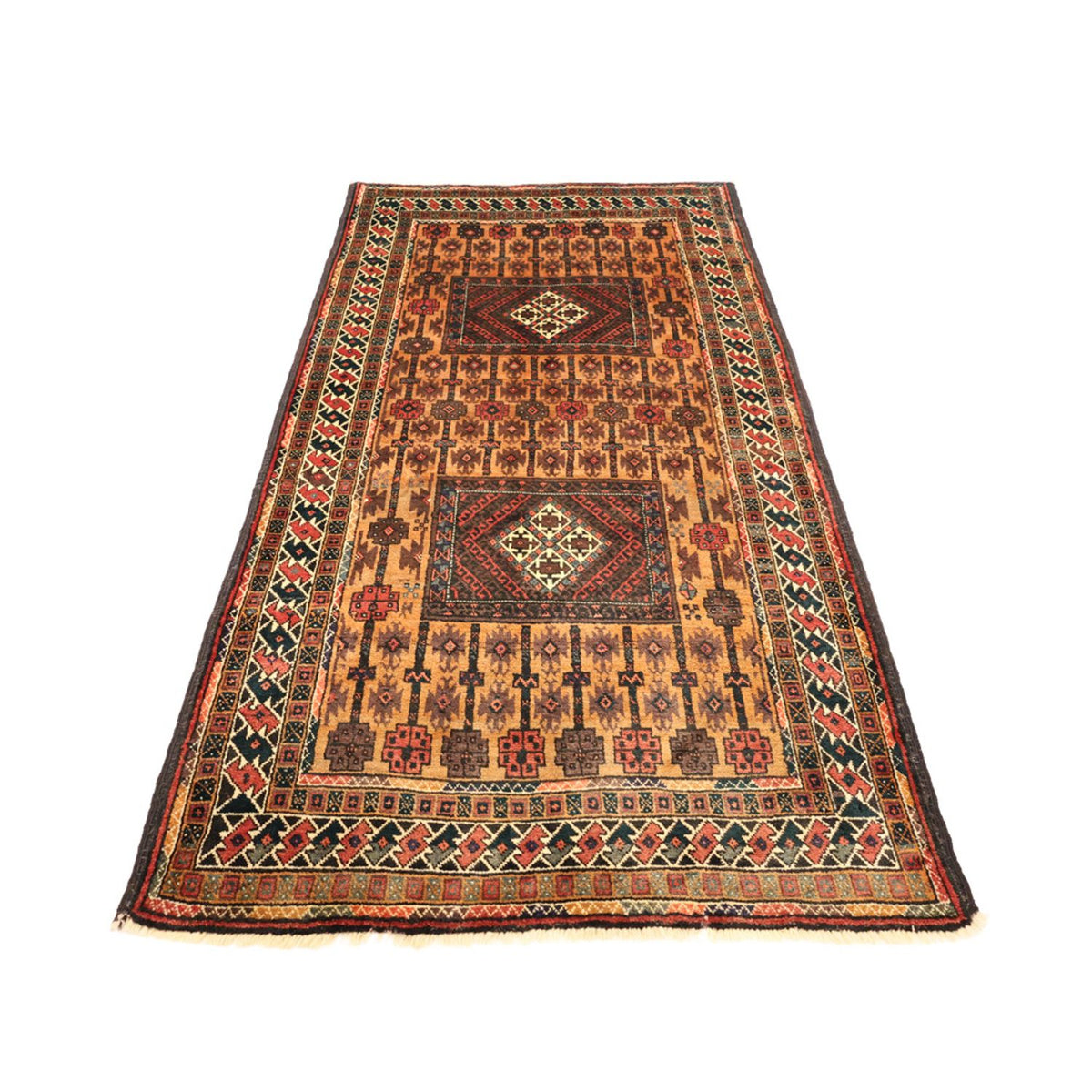 Runner Belutsch Rug - 230 x 120 cm - brown