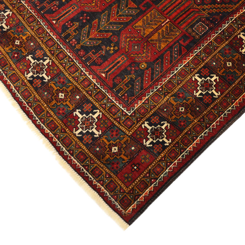 Runner Belutsch Rug - 293 x 108 cm - dark red