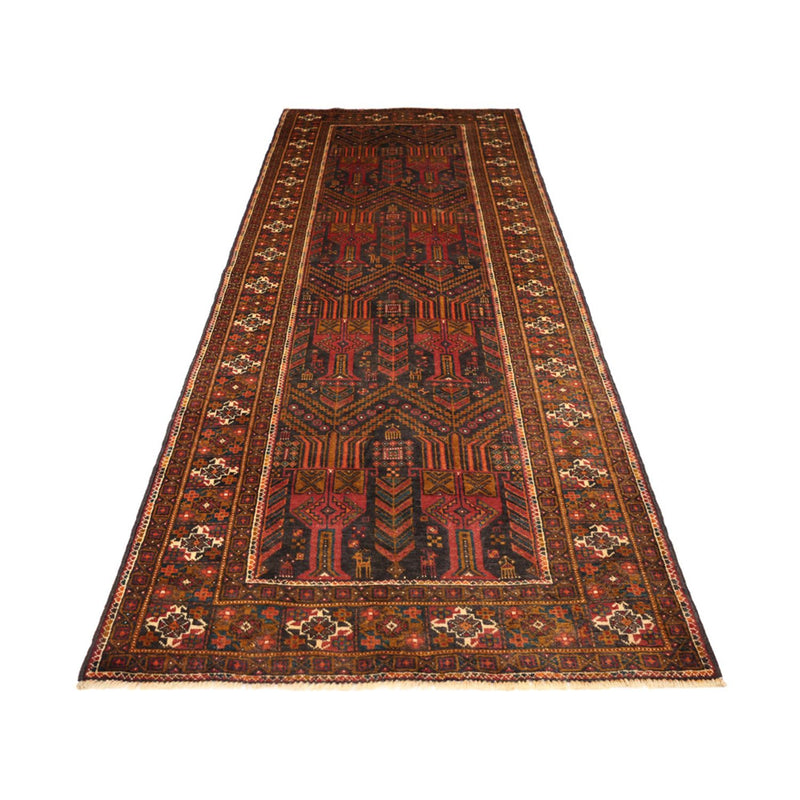 Runner Belutsch Rug - 292 x 103 cm - dark red