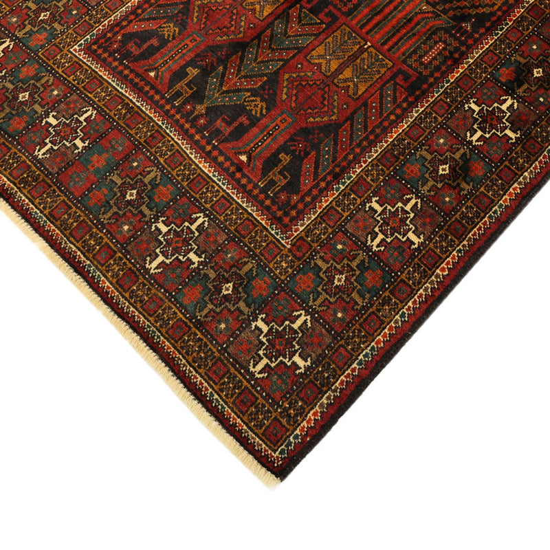 Runner Belutsch Rug - 297 x 107 cm - dark red