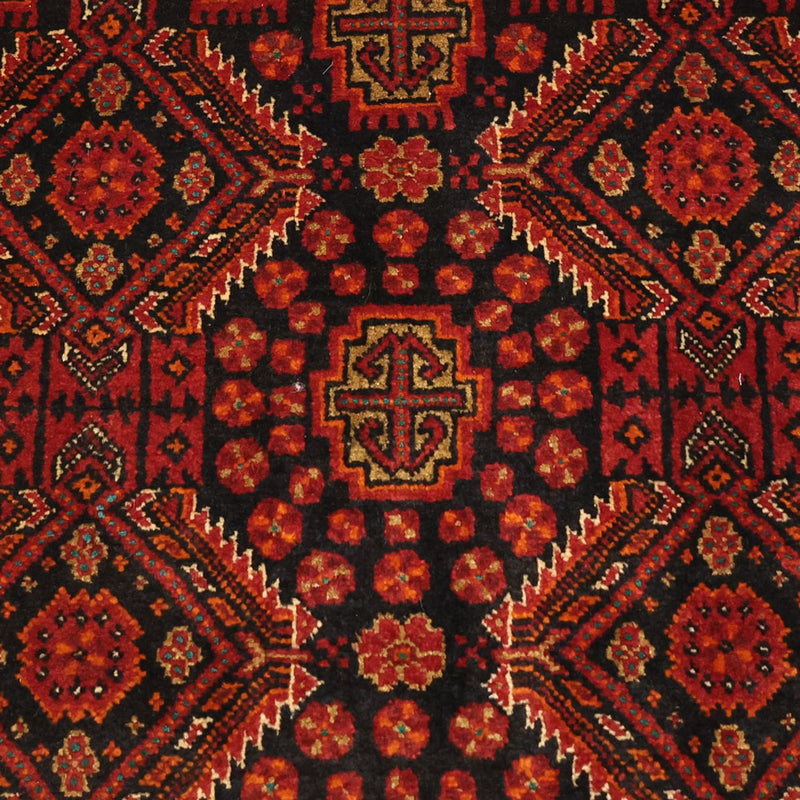 Runner Belutsch Rug - 223 x 115 cm - dark red