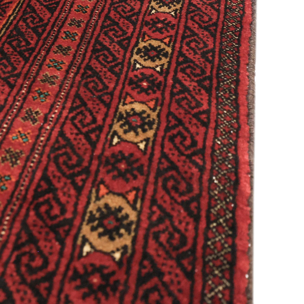 Runner Belutsch Rug - 223 x 115 cm - dark red