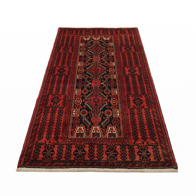 Runner Belutsch Rug - 195 x 100 cm - dark red