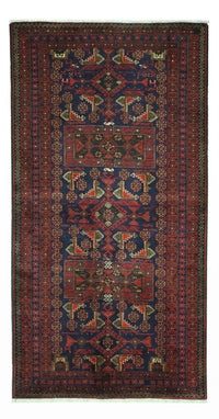 Runner Belutsch Rug - 194 x 101 cm - dark red