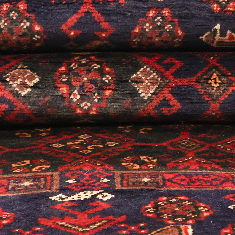 Runner Belutsch Rug - 194 x 101 cm - dark red