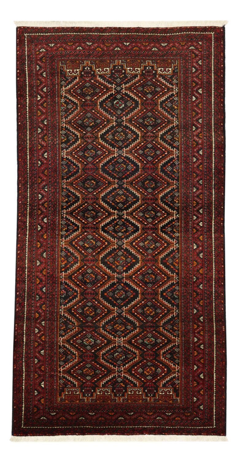 Runner Belutsch Rug - 195 x 98 cm - dark red