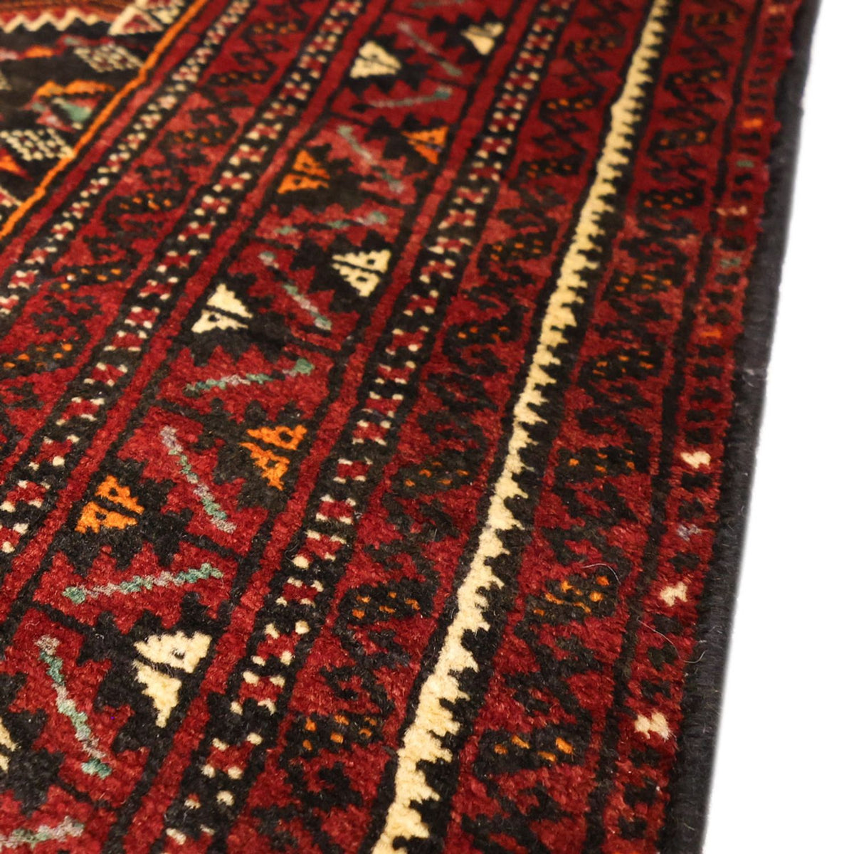 Runner Belutsch Rug - 195 x 98 cm - dark red