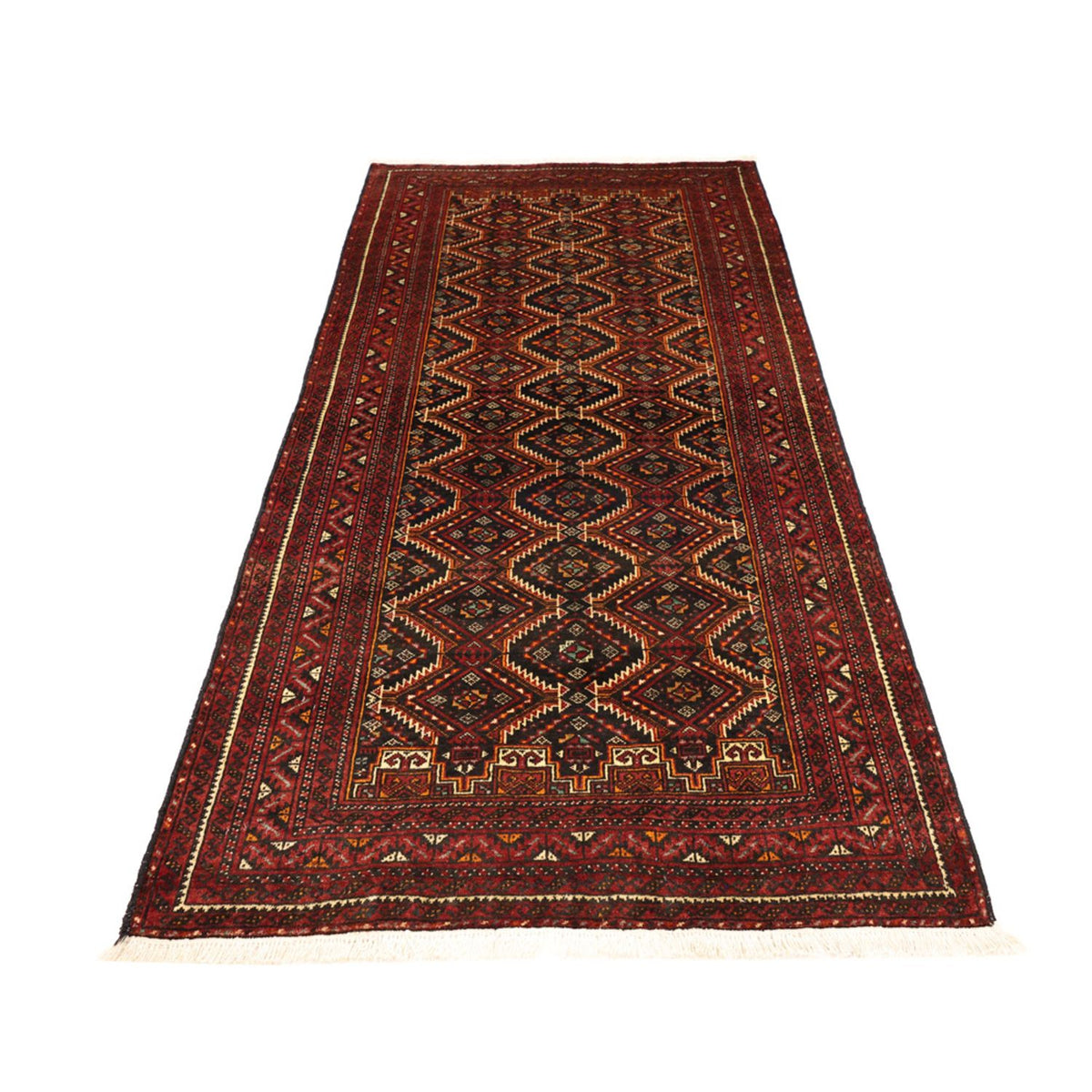 Runner Belutsch Rug - 195 x 98 cm - dark red
