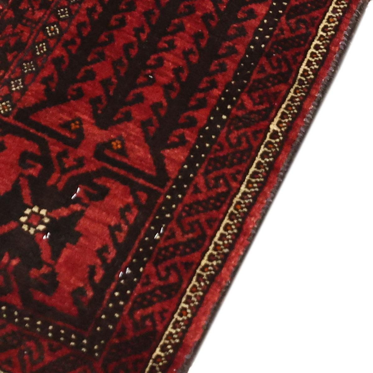 Runner Belutsch Rug - 201 x 97 cm - dark red
