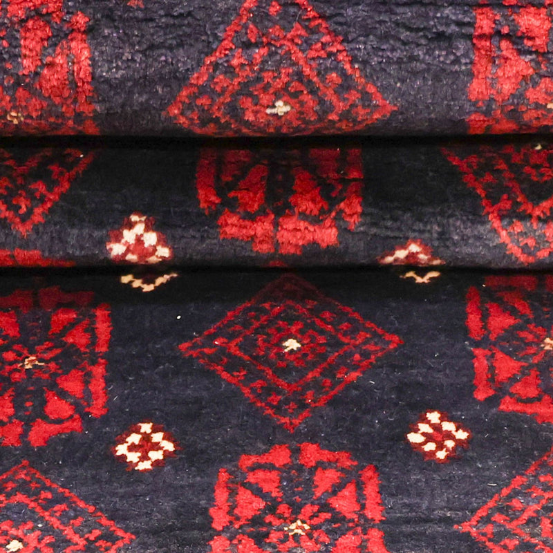 Runner Belutsch Rug - 207 x 106 cm - dark red