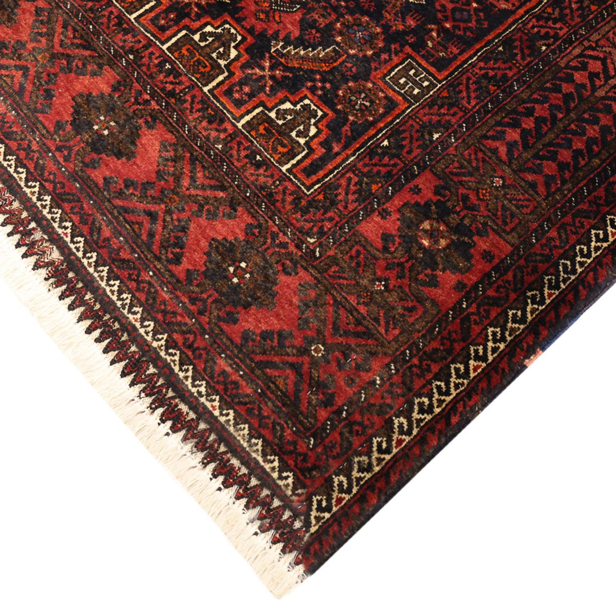 Runner Belutsch Rug - 190 x 99 cm - dark red