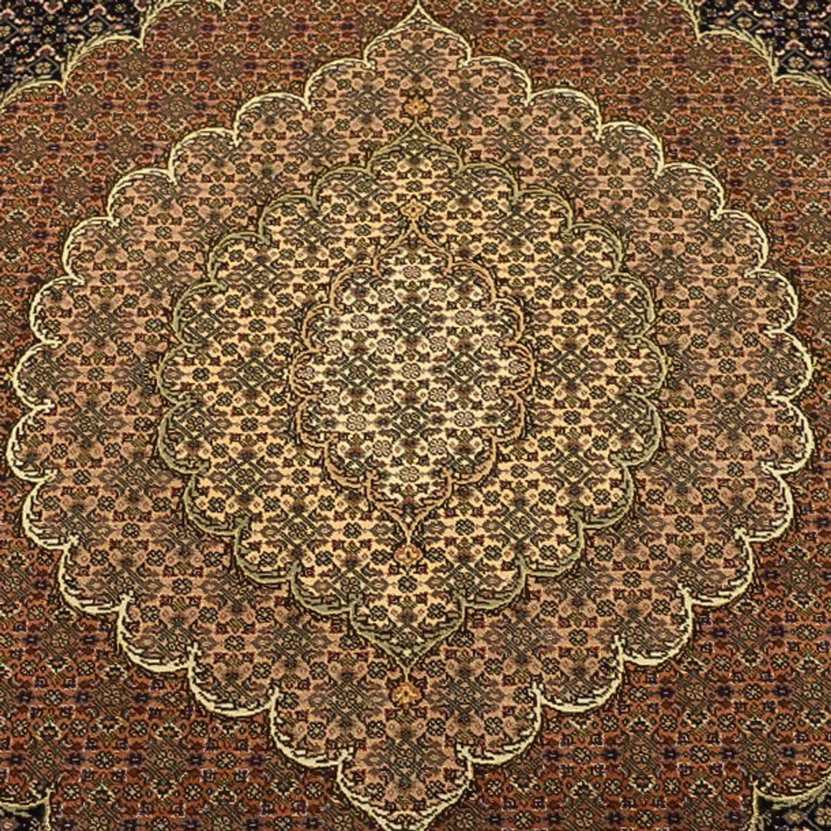 Perser Rug - Tabriz - Royal - Royal - 354 x 248 cm - dark brown
