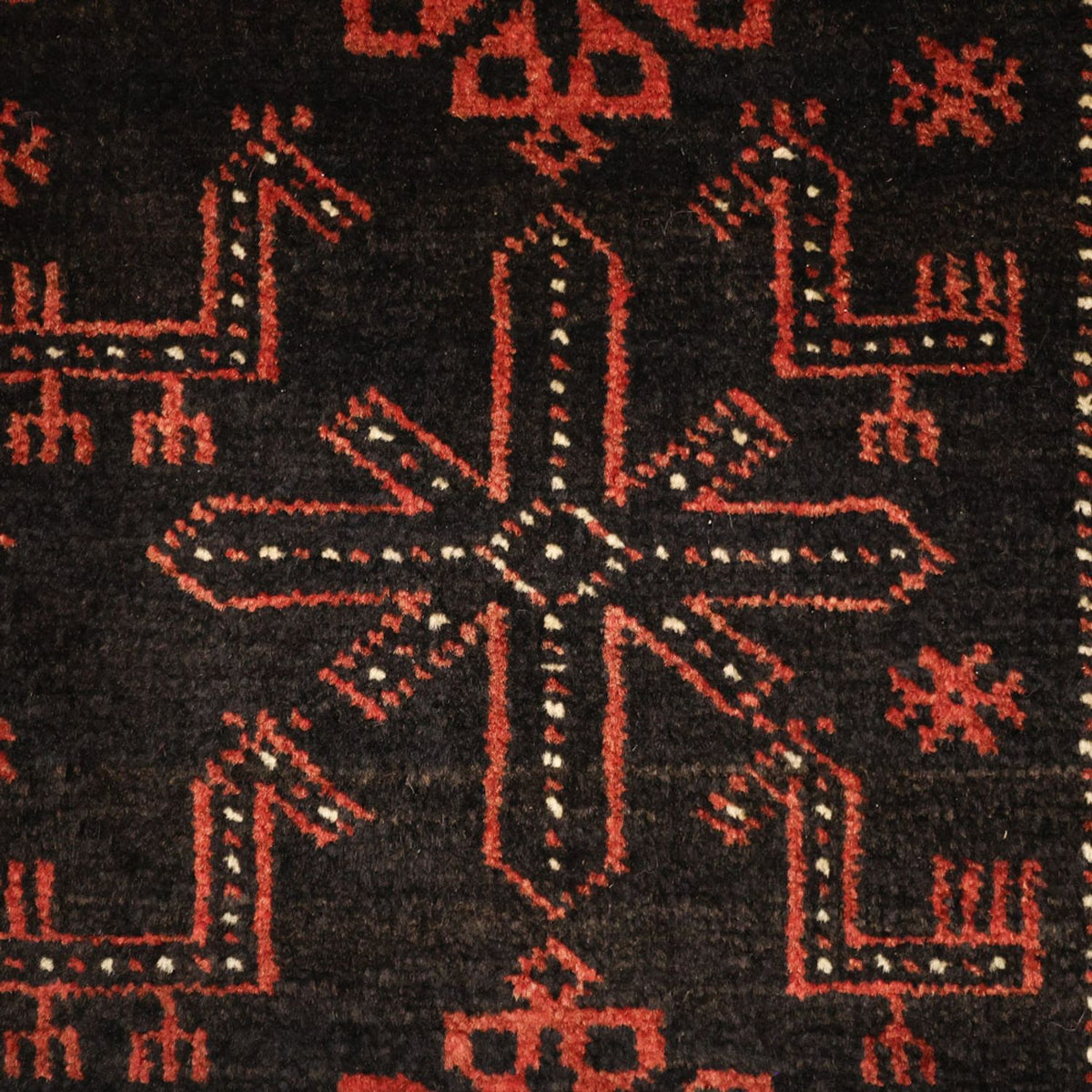 Runner Belutsch Rug - 197 x 105 cm - dark red