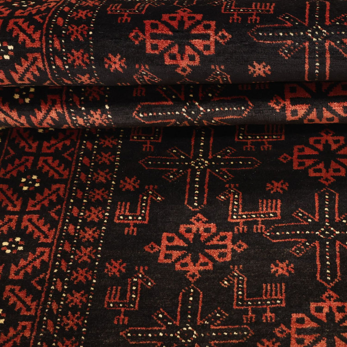 Runner Belutsch Rug - 197 x 105 cm - dark red