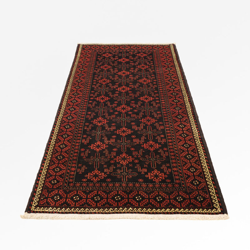 Runner Belutsch Rug - 197 x 105 cm - dark red