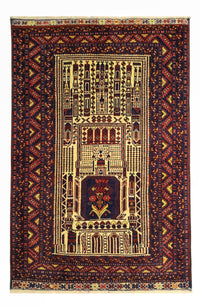 Belutsch Rug - 142 x 96 cm - multicolored