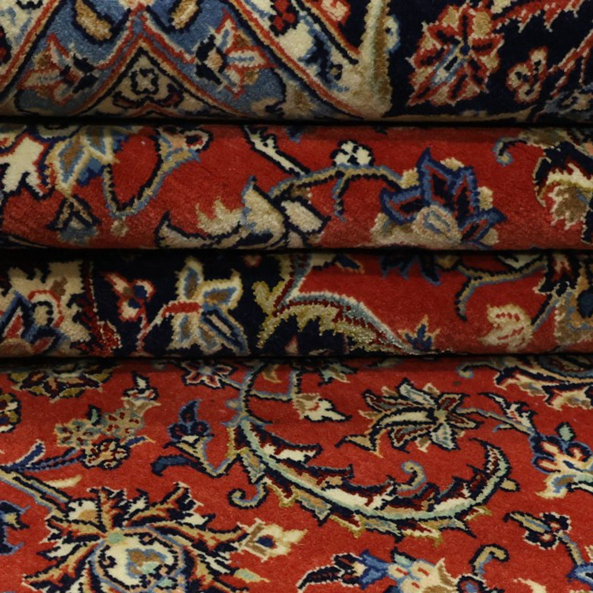 Perser Rug - Ghom - Royal - Silk Warp - 220 x 141 cm - red