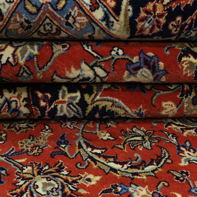 Perser Rug - Ghom - Royal - Silk Warp - 220 x 141 cm - red