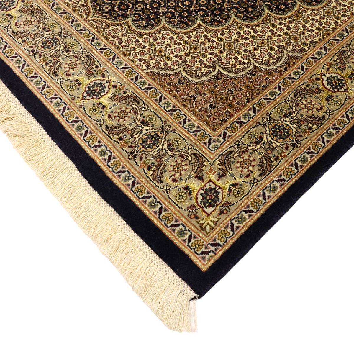 Perser Rug - Tabriz - Royal - Silk Warp - 159 x 98 cm - dark beige