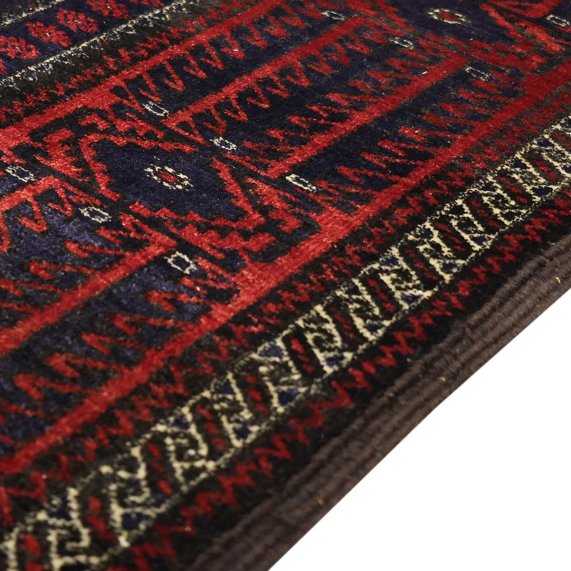 Runner Belutsch Rug - 188 x 99 cm - dark red