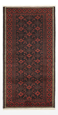 Runner Belutsch Rug - 204 x 102 cm - dark red