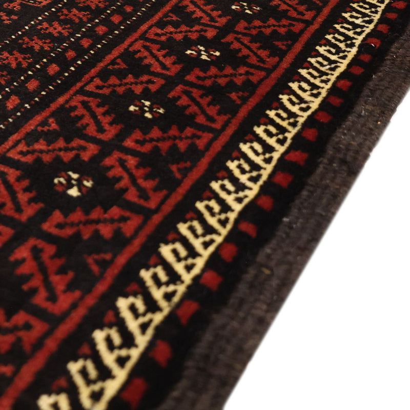 Runner Belutsch Rug - 204 x 102 cm - dark red