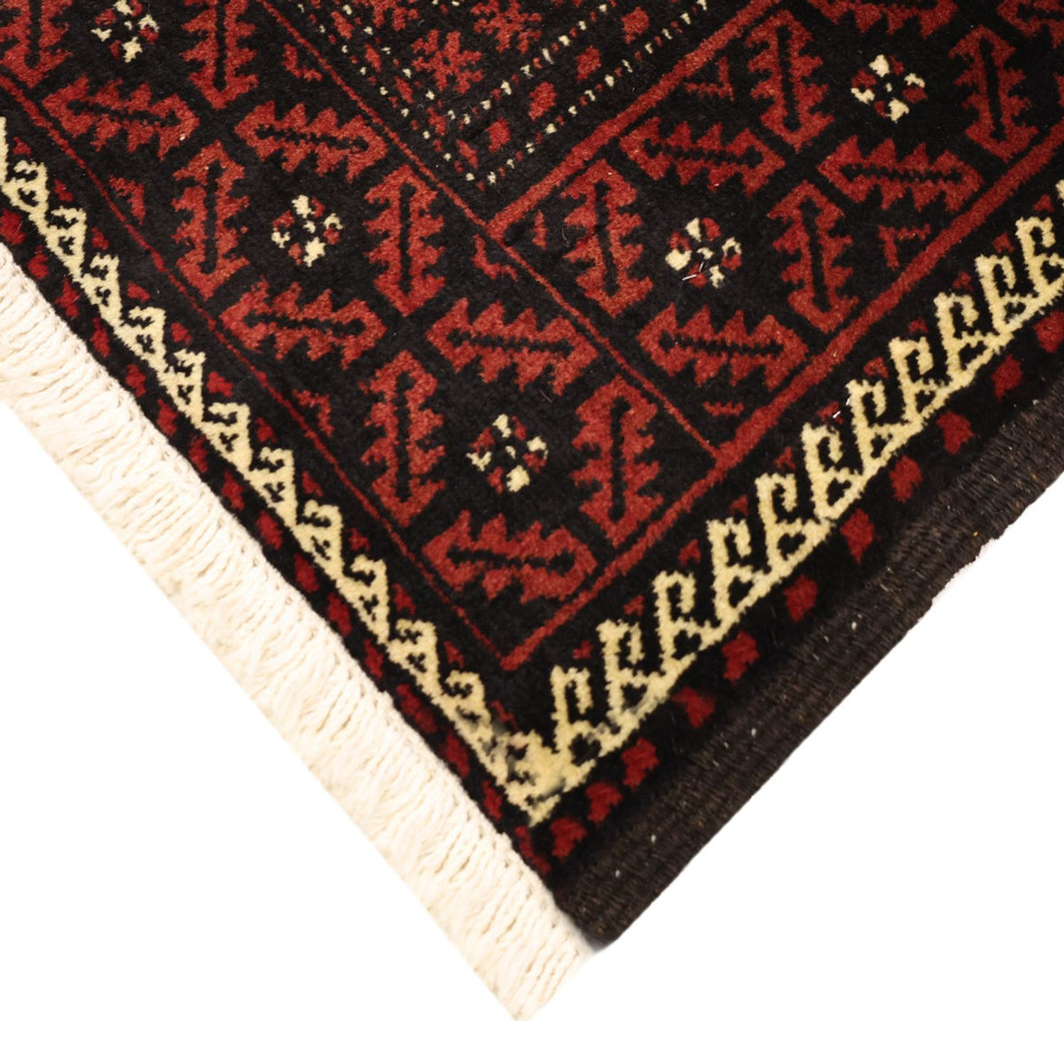 Runner Belutsch Rug - 204 x 102 cm - dark red