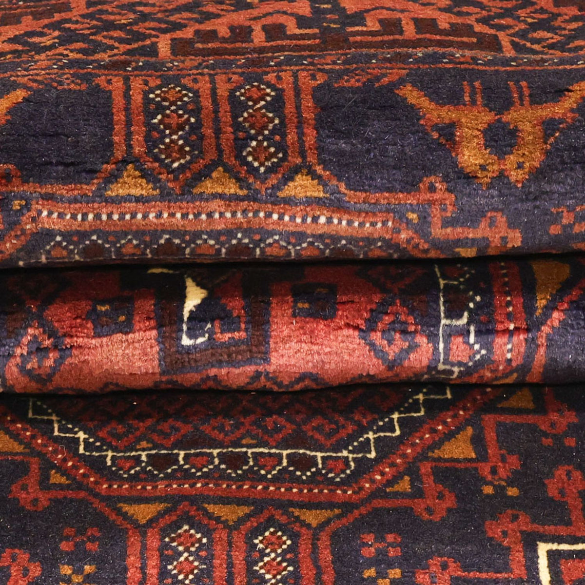 Runner Belutsch Rug - 198 x 98 cm - dark red