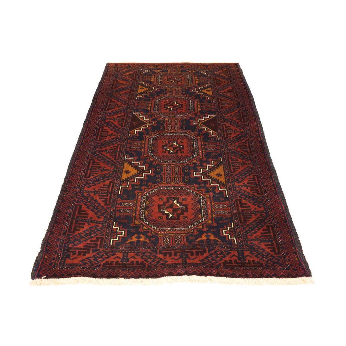 Runner Belutsch Rug - 198 x 98 cm - dark red