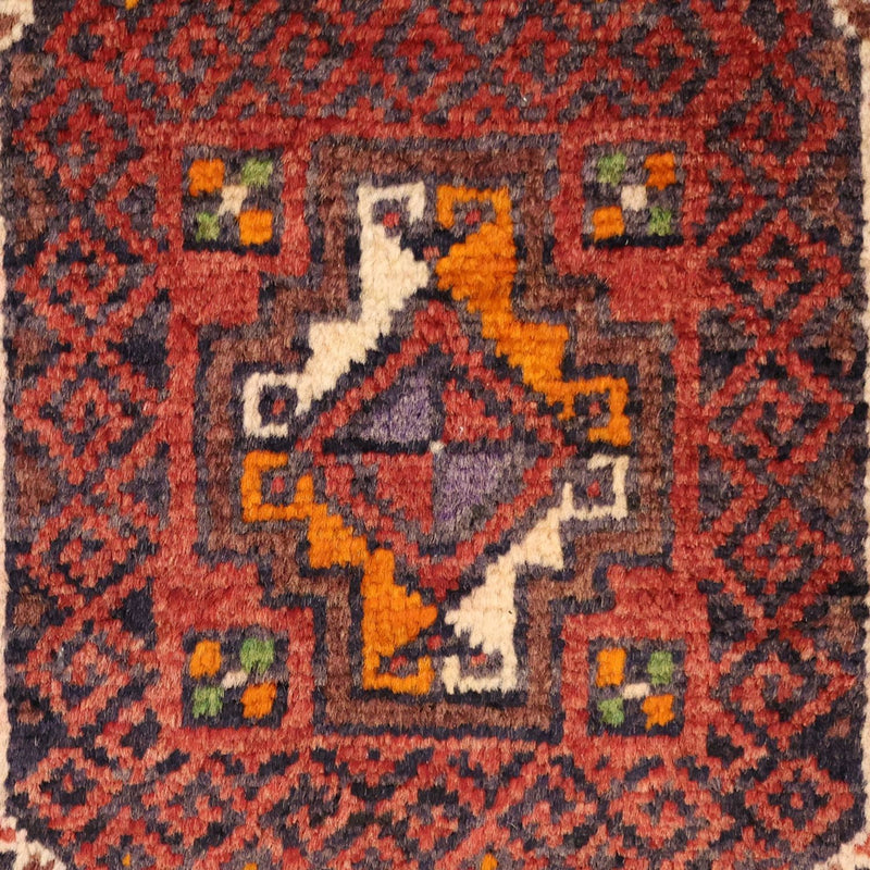 Runner Belutsch Rug - 194 x 98 cm - dark red