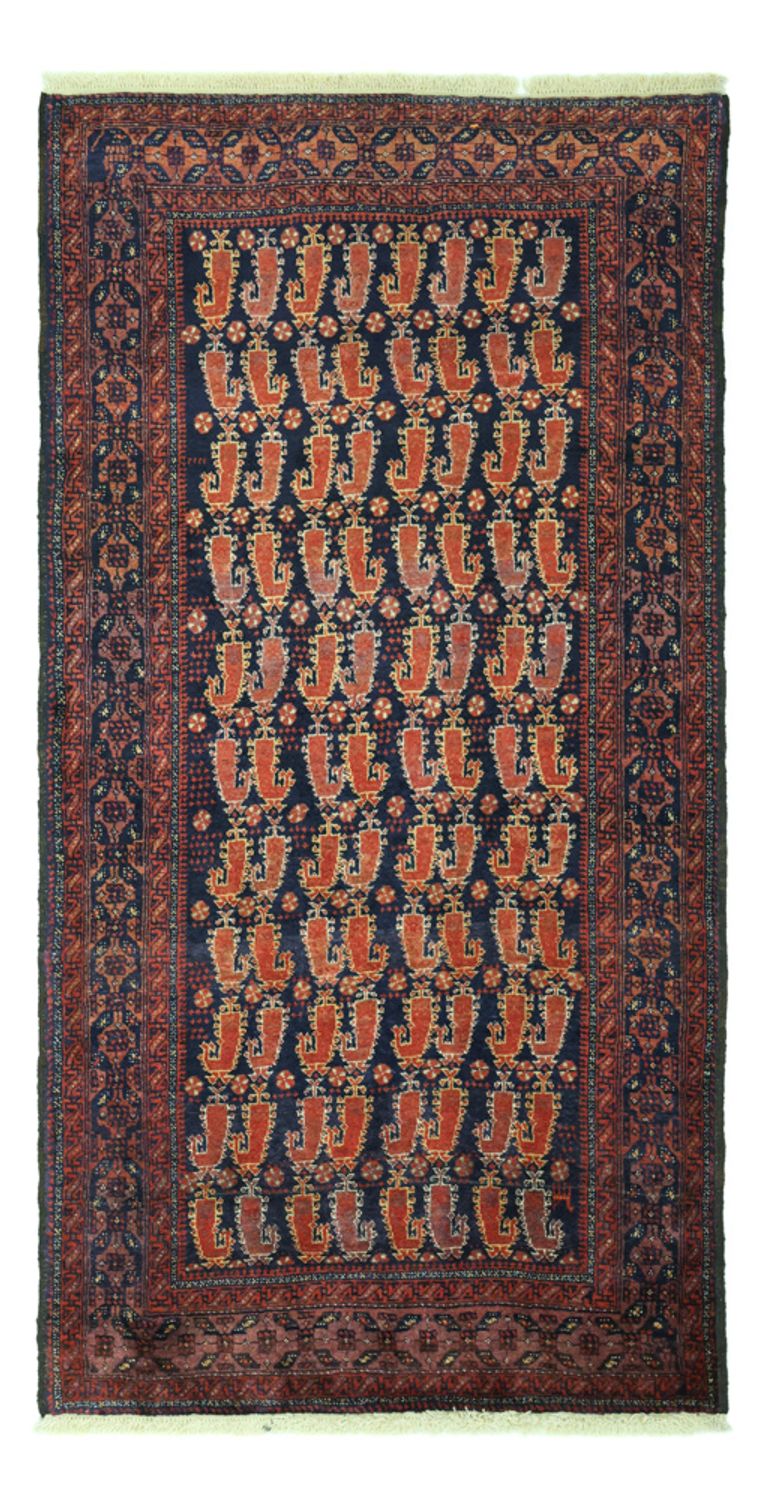 Runner Belutsch Rug - 194 x 100 cm - dark red