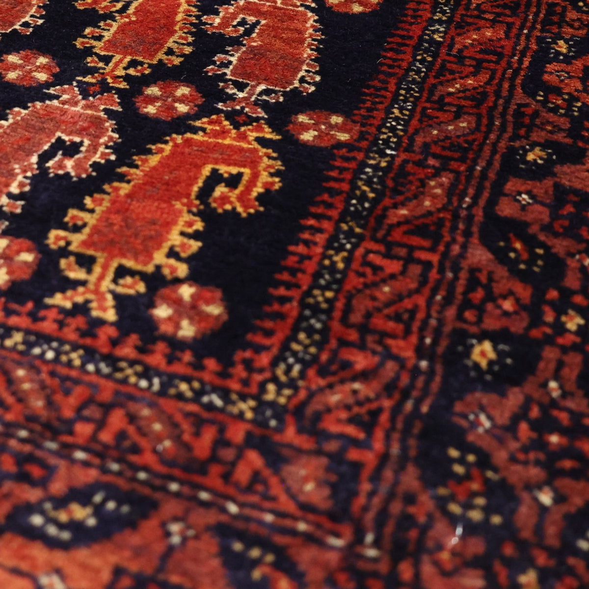 Runner Belutsch Rug - 194 x 100 cm - dark red