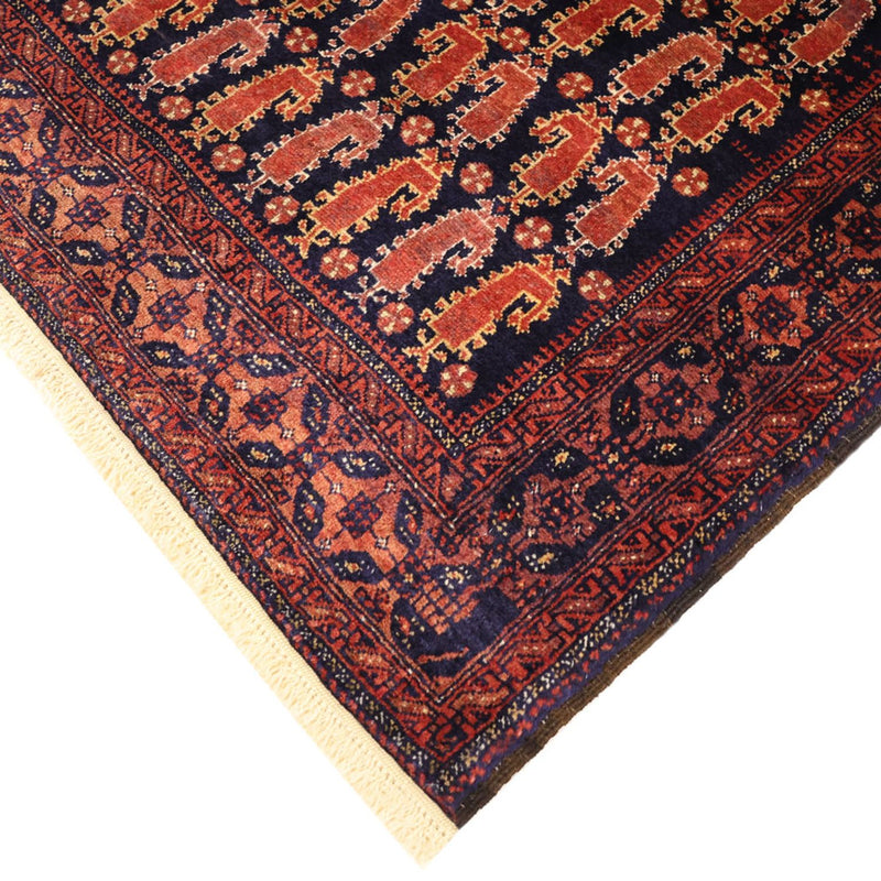 Runner Belutsch Rug - 194 x 100 cm - dark red